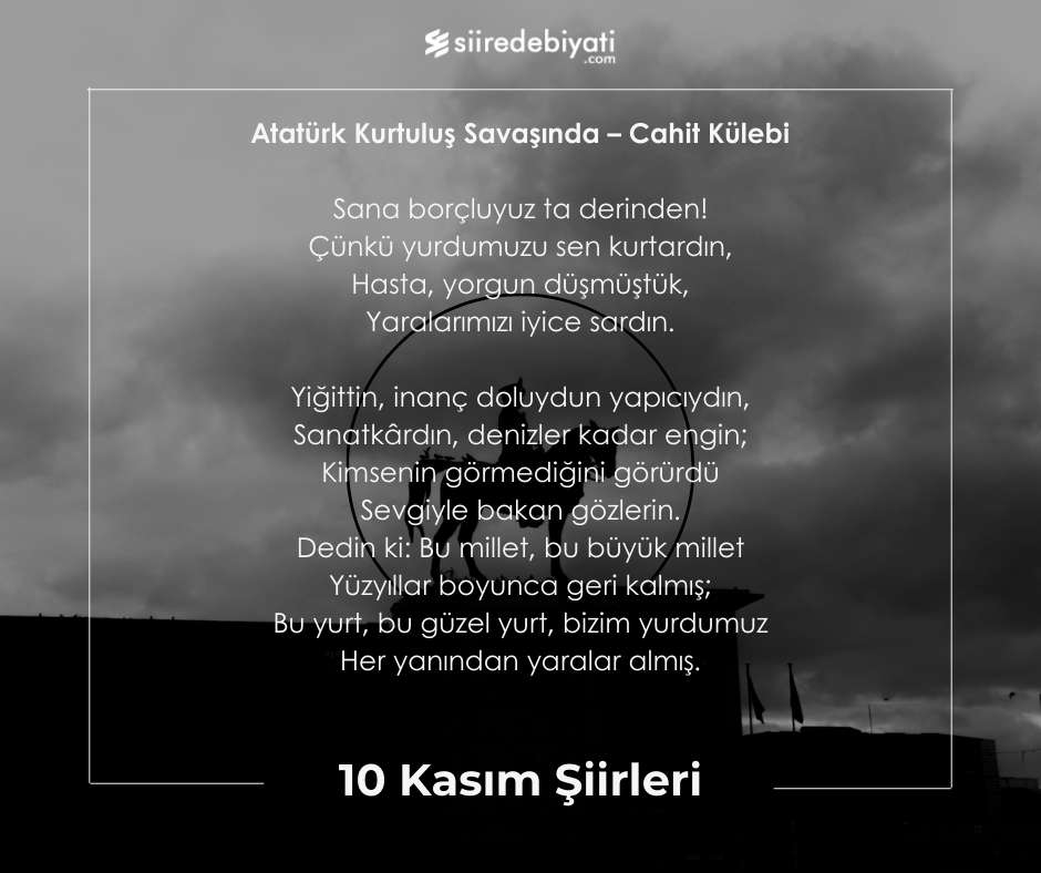 10 Kasım Şiirleri -Atatürk Kurtuluş Savaşında